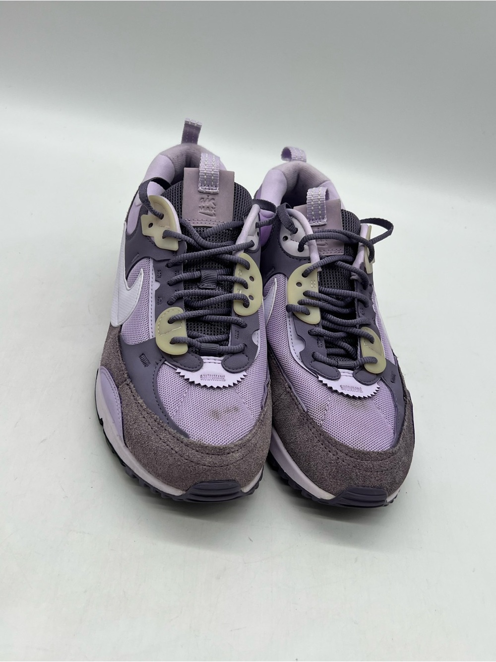 Nike Air Max 90 Futura Grape Lilac Daybreak Suede Womens Sz 10 Shoes DM9922-500.
